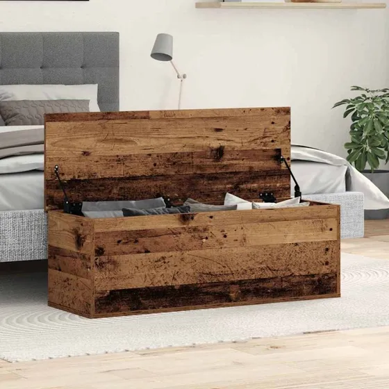 vidaXL Opbevaringskasse Gammelt Træ 102 x 35 x 35 cm