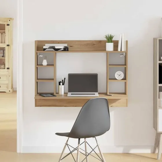 vidaXL Væghængt skrivebord 105 x 48 x 75 cm Konstrueret træ