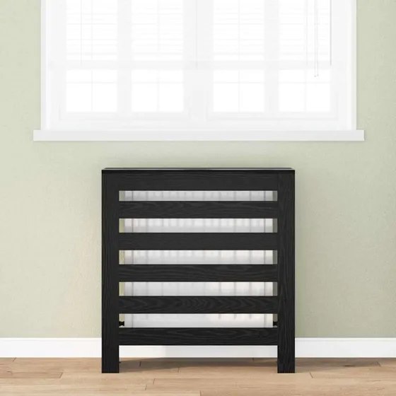 vidaXL Radiatorcover Sort 78 x 20 x 82 cm Konstrueret Træ