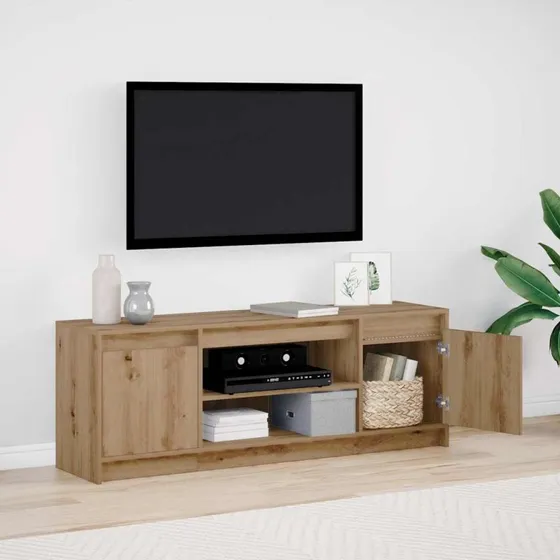 vidaXL TV-stander Brun 139,5 x 34 x 50 cm Konstrueret træ