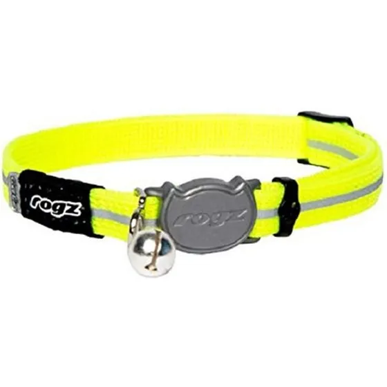 Rogz Beltz AlleyCat halsbånd, gul 3/8" Small