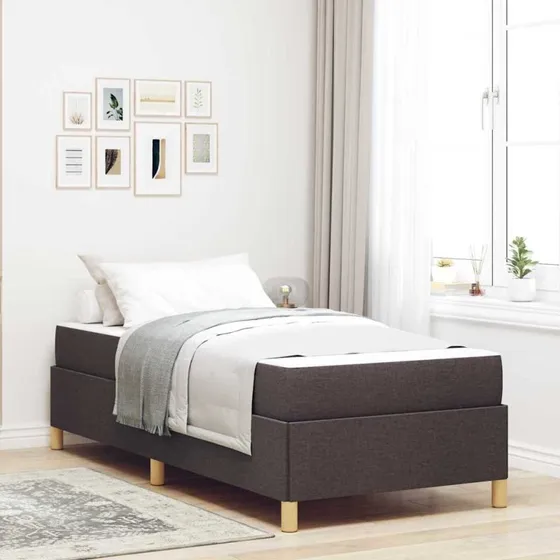 vidaXL Sengestel med Madras Mørk Brun 100 x 200 cm