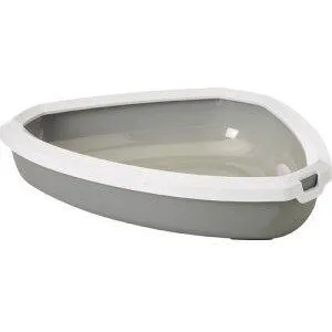 Savic Rincon hjørnekattebakke 58,5x39x12,5 cm – grå/hvid