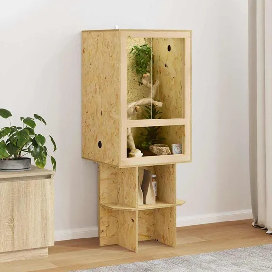 vidaXL Terrarium Brun 50x50x130 cm OSB