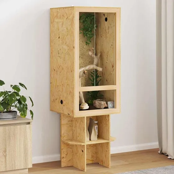 vidaXL Terrarium Brun 50x50x150 cm OSB