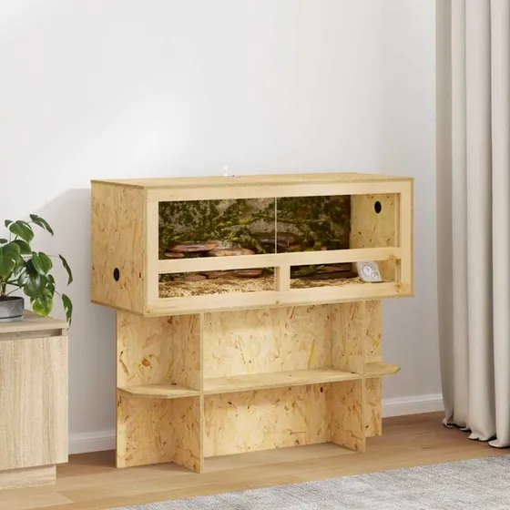 vidaXL Terrarium Brun 100 x 40 x 90 cm OSB