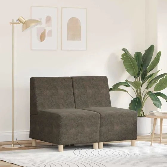 vidaXL Modulsofa Enhed Uden Arme 2 stk Mørkegrå 55 x 74 x 82 cm