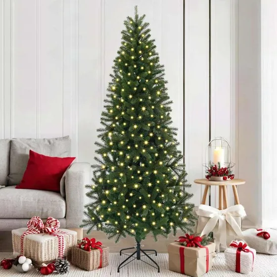 vidaXL Kunstigt Juletræ 180 cm Grønt med 300 LED'er