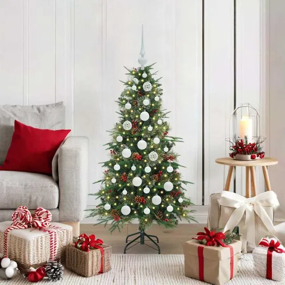 vidaXL Kunstigt Hinged Juletræ 120 cm Grønt med 150 LED'er