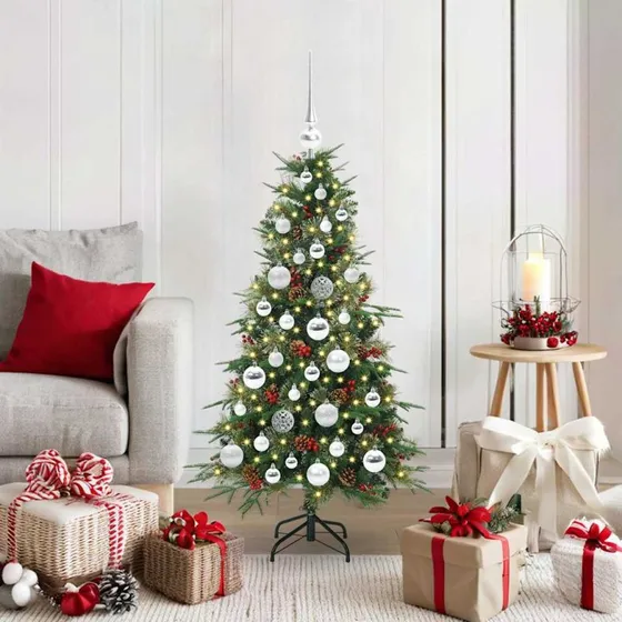 vidaXL Kunstigt Hinged Juletræ 120 cm Grøn med 150 LED'er