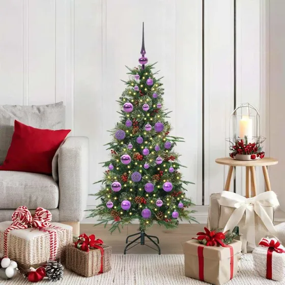 vidaXL Kunstigt Hinged Juletræ 120 cm Grønt med 150 LED'er