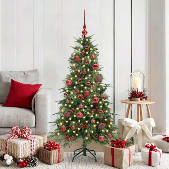 vidaXL Kunstigt Hinged Juletræ 150 cm Grønt med 150 LED'er