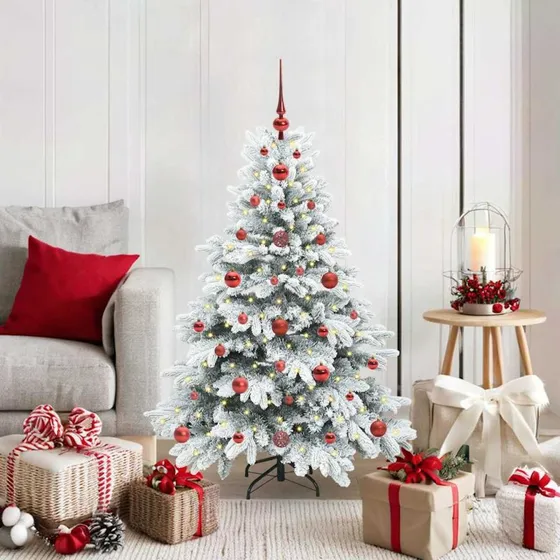 vidaXL Kunstigt juletræ 120 cm med 150 LED'er, Hvid