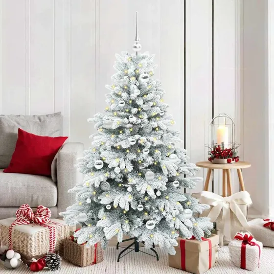 vidaXL Kunstigt juletræ 150 cm med 150 LED'er Hvid