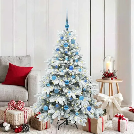 vidaXL Kunstigt juletræ 150 cm med 150 LED'er Hvid