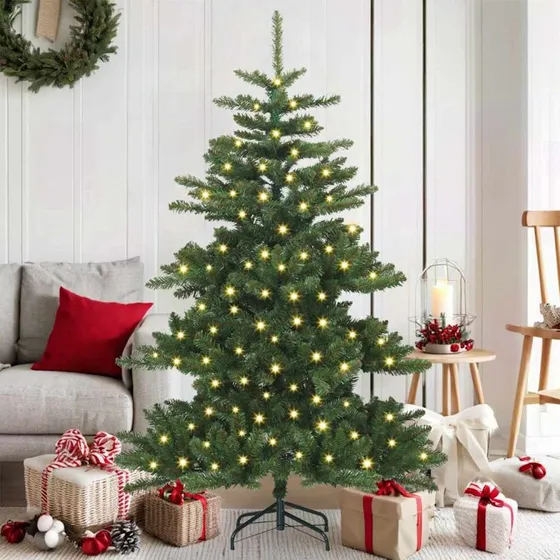 vidaXL Kunstigt Hinged Juletræ 150 cm Grønt med 150 LED'er