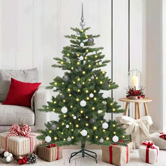 vidaXL Kunstigt Hinged Juletræ 150 cm Grønt med 150 LED'er