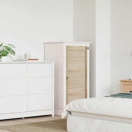 vidaXL Skabsdør Naturfarvet 49,5 x 110 cm Massivt Fyrretræ