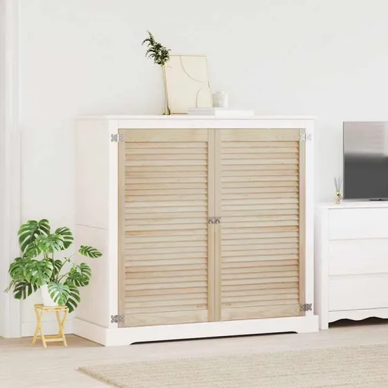 vidaXL Skabsdør 2 stk Naturfarvet 110 x 2,1 x 59,5 cm Massiv Fyrretræ