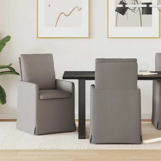 vidaXL Spisestole 2 stk Gråbrun 57 x 67 x 98 cm Stof