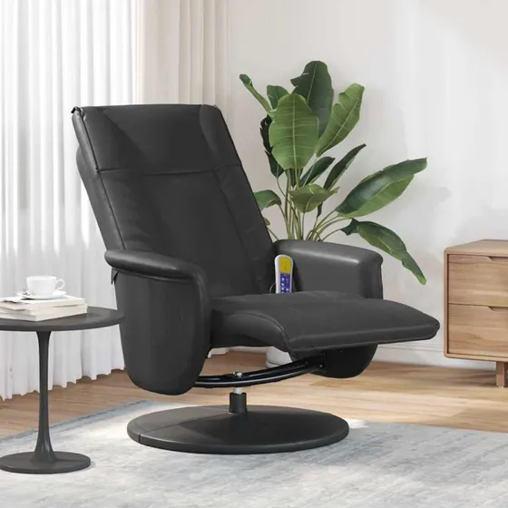 vidaXL Svingende Massage Recliner Stol Sort 71x90x105 cm