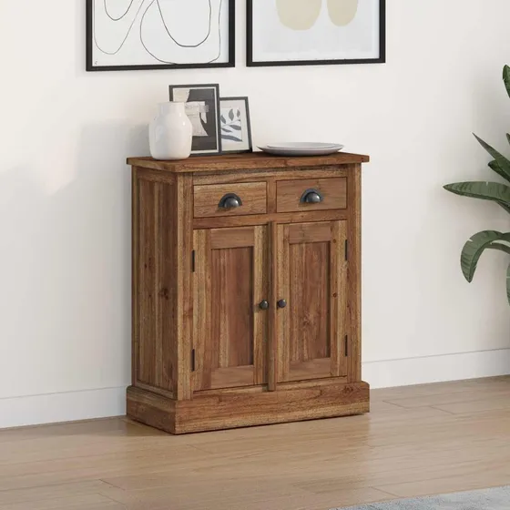 vidaXL Opbevaringsskab 65 x 30 x 75 cm Naturfarvet Massiv Teaktræ
