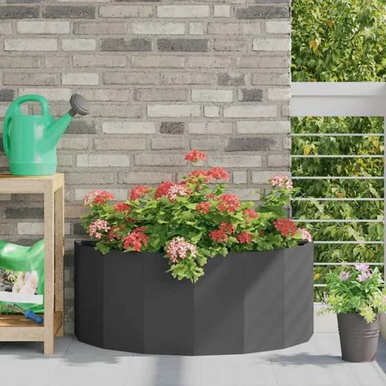 vidaXL Plantekasse Sort 90 x 45 x 35 cm Stål
