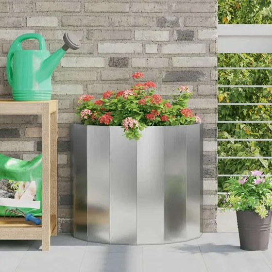 vidaXL Plantekasse Sølv 60 x 30 x 50 cm Galvaniseret Stål