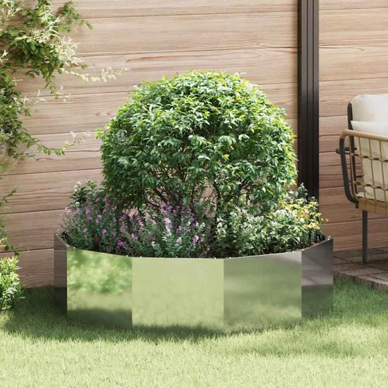 vidaXL Plantekasse Sølv 120x120x35 cm Galvaniseret Stål