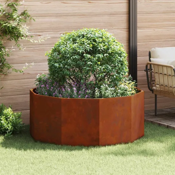 vidaXL Plantekasse Rusten 120x120x50 cm Cortenstål