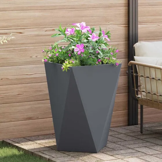 vidaXL Plantekasse Antracit 50x50x75 cm Stål