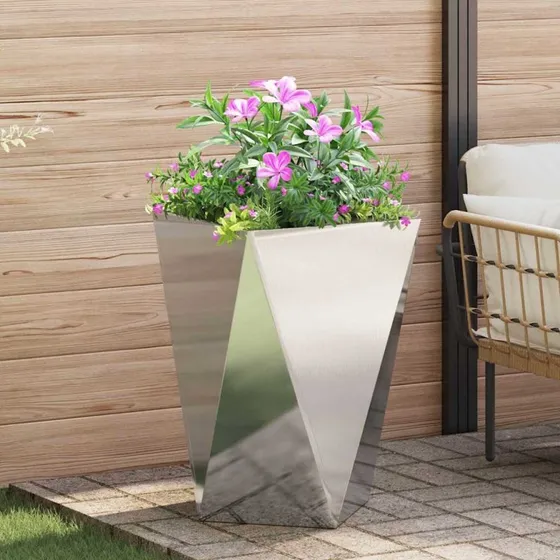 vidaXL Plantekasse Sølv 50x50x75 cm Rustfrit Stål