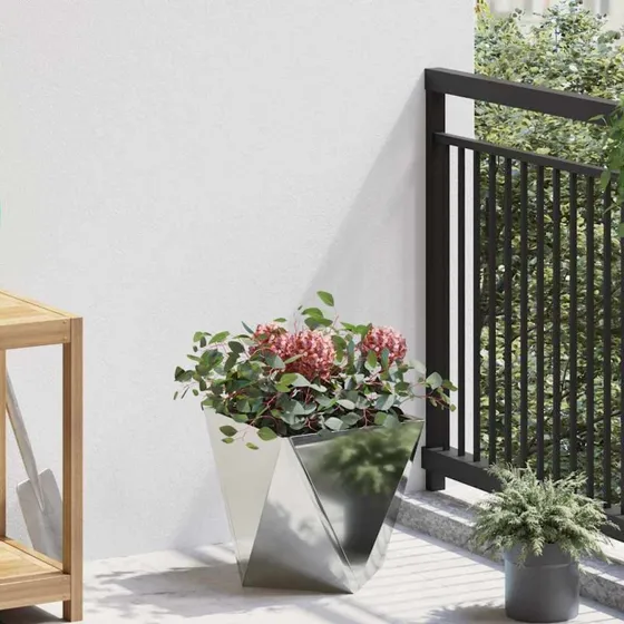 vidaXL Plantekasse Sølv 30x30x30 cm Galvaniseret Stål