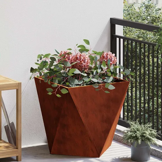 vidaXL Plantekasse Rusten 50x50x50 cm Cortenstål