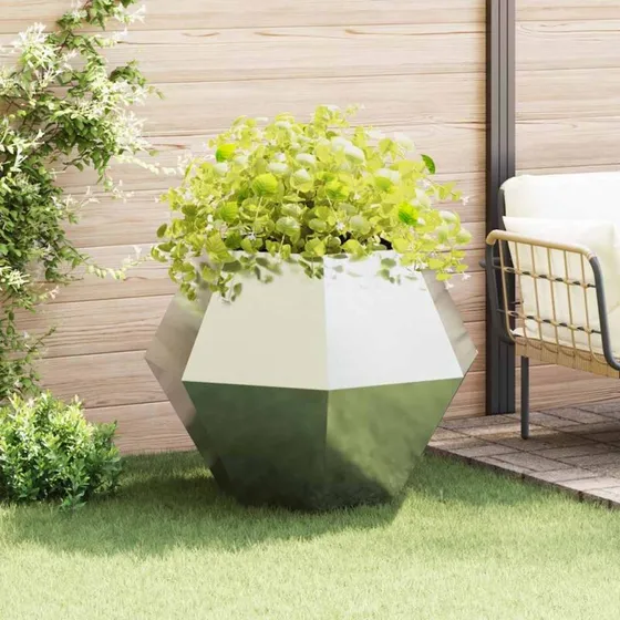 vidaXL Plantekasse Sølv 100x100x80 cm Galvaniseret Stål