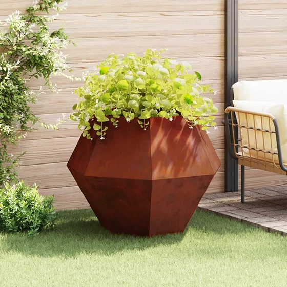 vidaXL Plantekasse Cortenstål 100x100x80 cm
