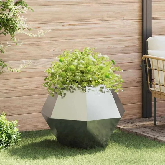 vidaXL Plantekasse Sølv 75x75x60 cm Galvaniseret Stål