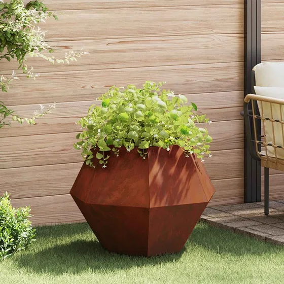vidaXL Plantekasse Cortenstål 75x75x60 cm