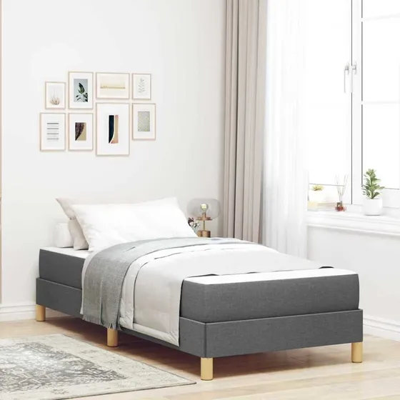 vidaXL Box Spring Seng Mørkegrå 80 x 200 cm Stof