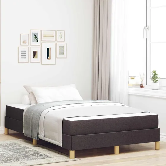 vidaXL Box Spring Seng Mørk Brun 120 x 200 cm Stof