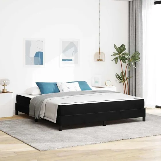 vidaXL Box Spring-seng med madras, Sort 180 x 200 cm