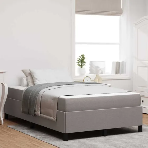 vidaXL Box Spring Seng Gråbrun 120 x 200 cm