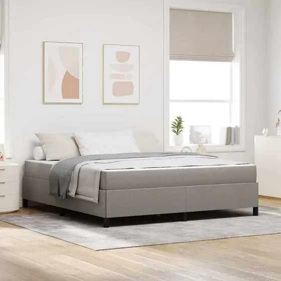 vidaXL Box Spring Seng Gråbrun 180 x 200 cm