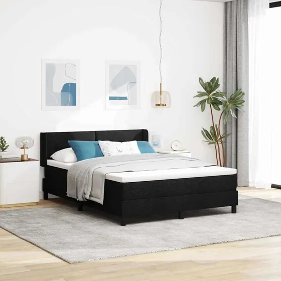 vidaXL Boxspring Seng Sort 200x160 cm Stof