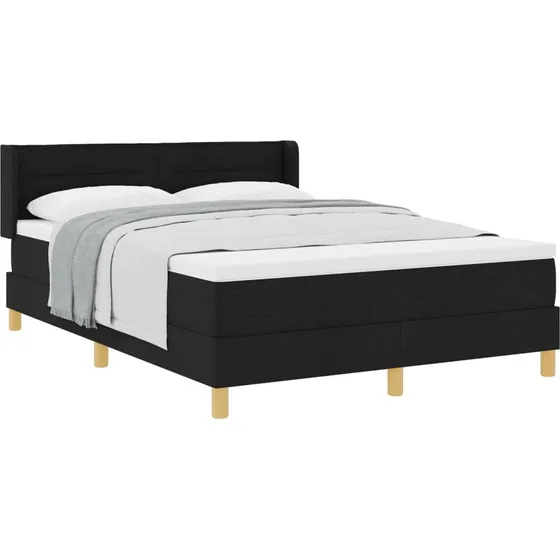 vidaXL Box spring seng med madras, Sort, 200 x 160 cm