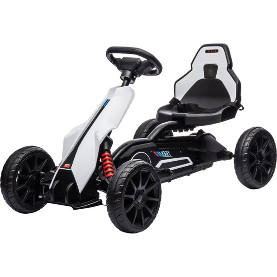 El-gokart 12V til børn 3-8 år, op til 5 km/t, hvid