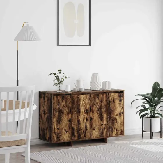 vidaXL Sideboard Røget Eg 120 x 41 x 75 cm Konstrueret Træ