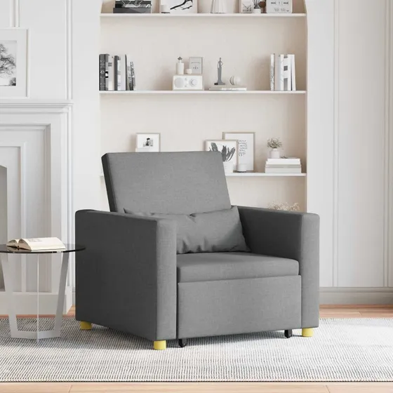 vidaXL Utrækkelig Sovesofa Enkelt Mørkegrå 90 x 165 x 87 cm