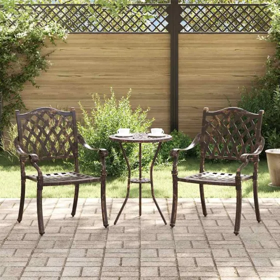 vidaXL Have Stol 2 stk Bronze Aluminium 56 x 55 x 92,5 cm