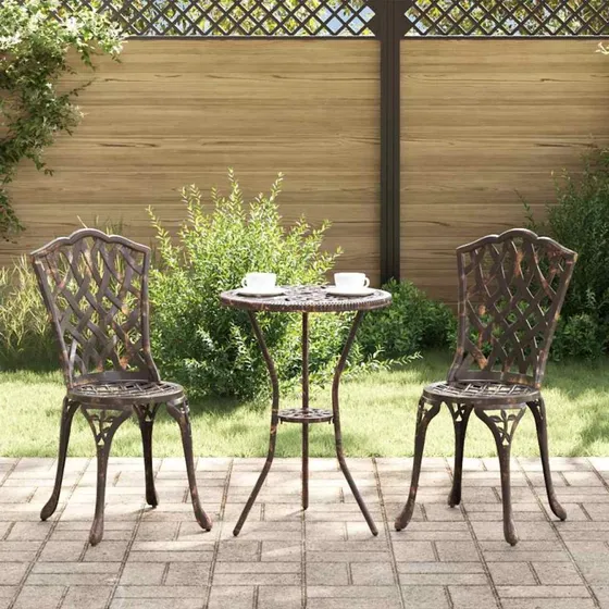 vidaXL Have Stol 2 stk Bronze 39 x 40 x 87cm Aluminium